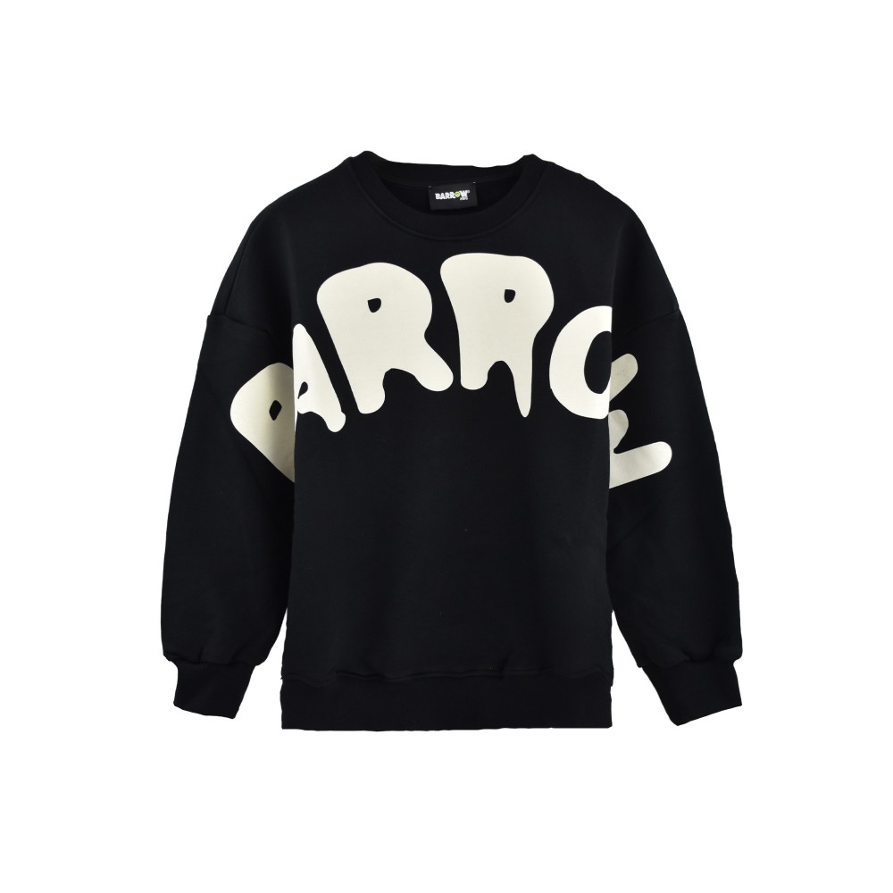 BARROW Felpa nera girocollo...