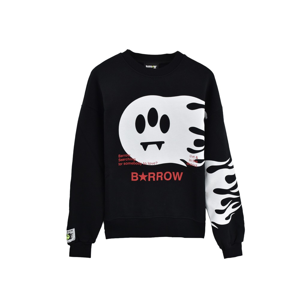 BARROW Felpa nera girocollo...