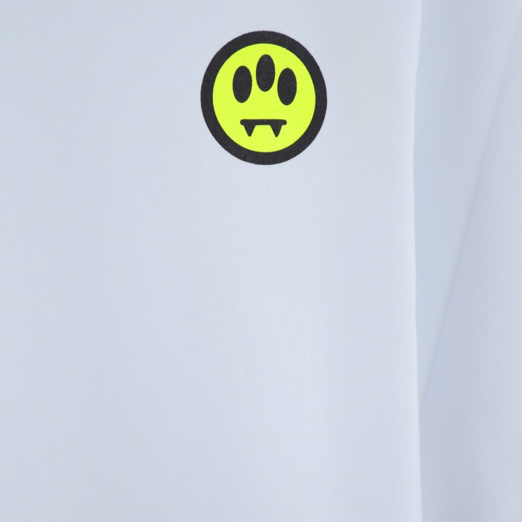 BARROW Felpa bianca girocollo logo smile bambini