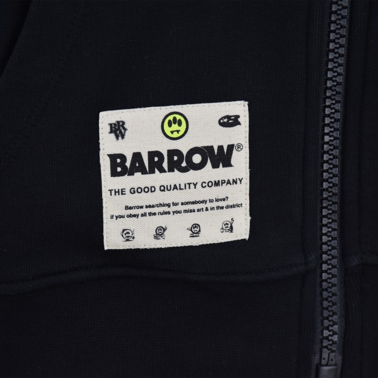 BARROW Felpa nera stampata con cappuccio bambini