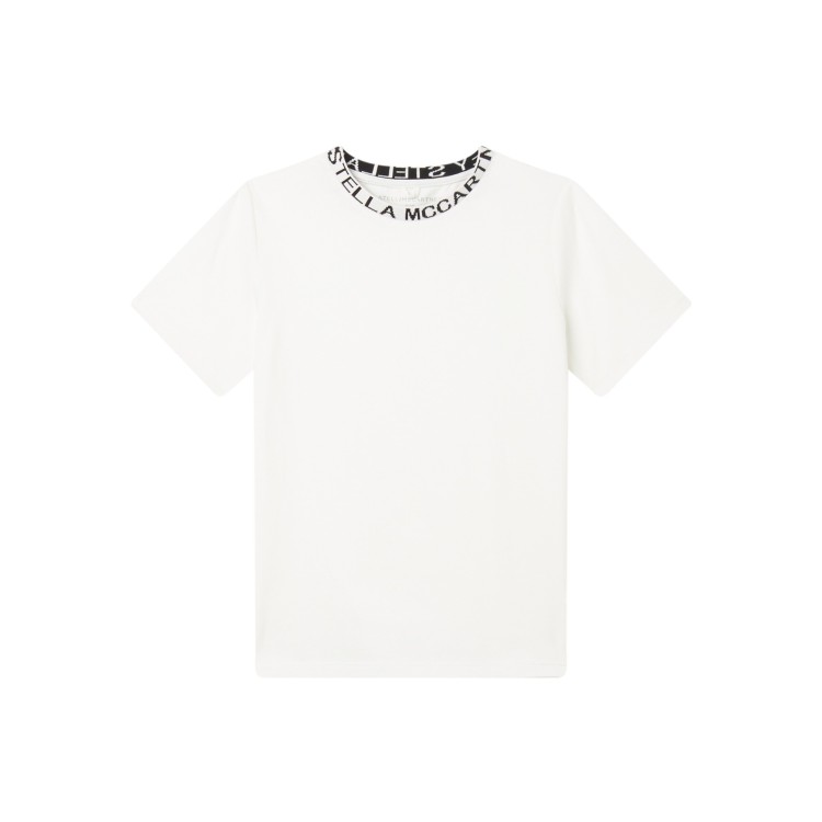 STELLA McCARTNEY T-shirt bianca con logo bambini