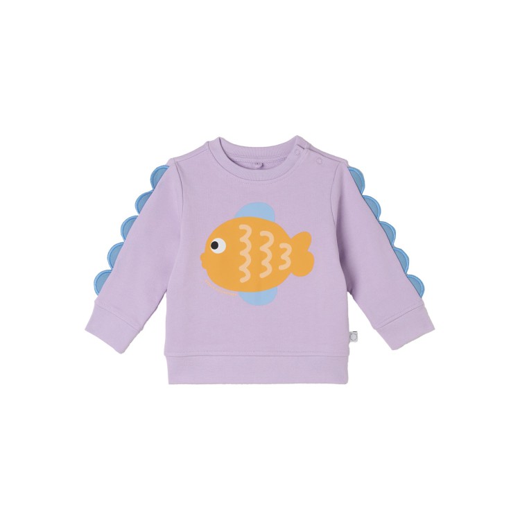 STELLA McCARTNEY Felpa lilla con stampa neonata