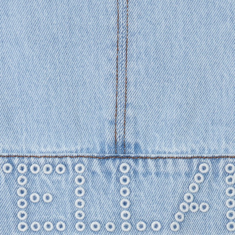 STELLA McCARTNEY Top in denim con logo bambina