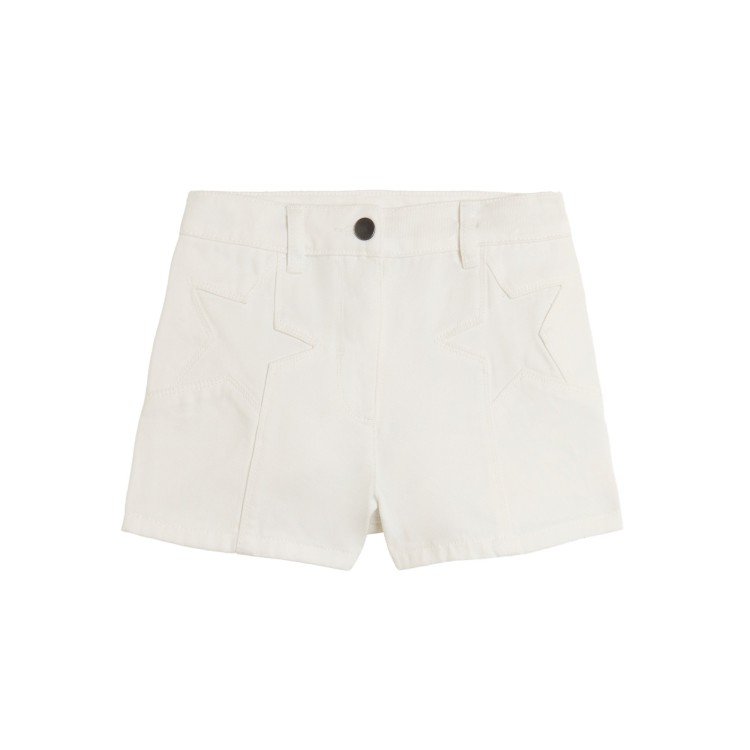 STELLA McCARTNEY Shorts avorio con stelle bambina