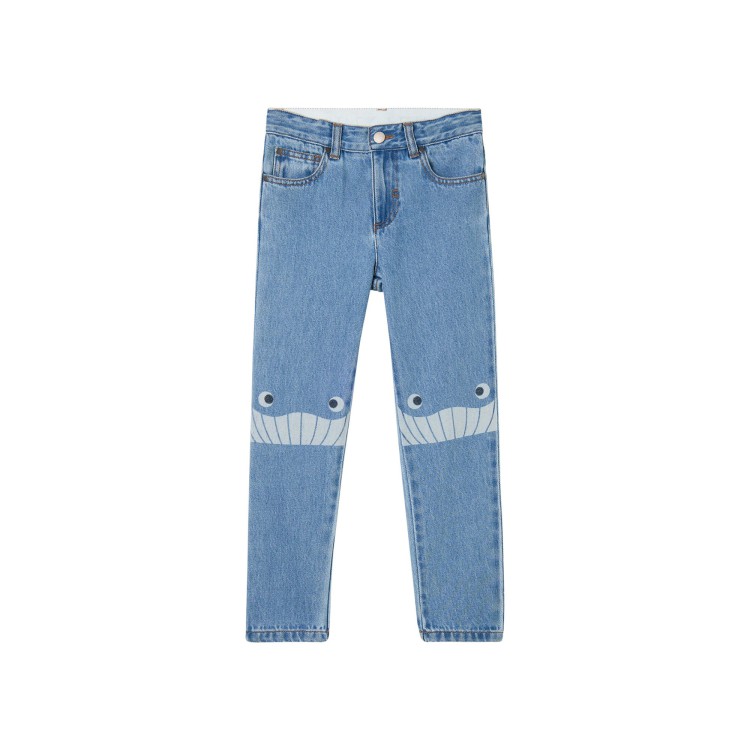 STELLA McCARTNEY Jeans con balene bambino