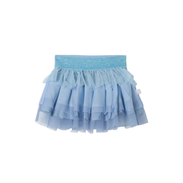 STELLA McCARTNEY Gonna celeste volant a balze neonata