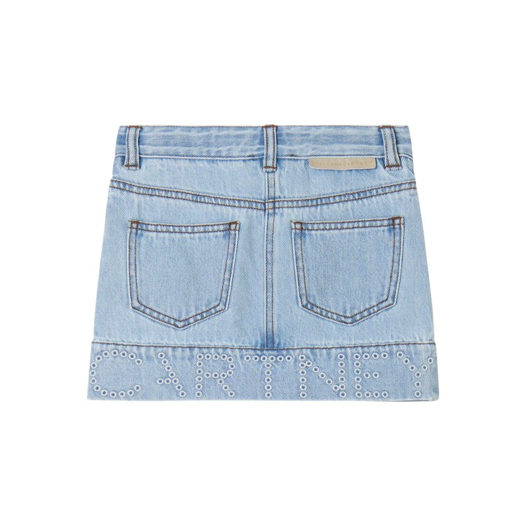 STELLA McCARTNEY Gonna in denim con logo bambina
