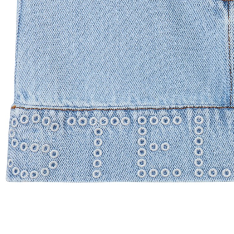 STELLA McCARTNEY Gonna in denim con logo bambina