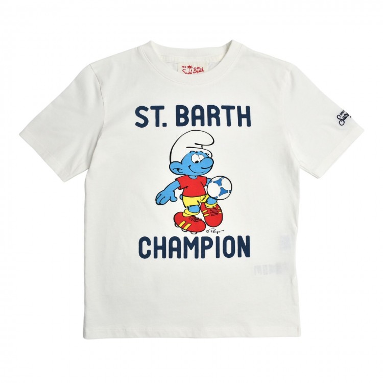 SAINT BARTH T-shirt bianca bambino