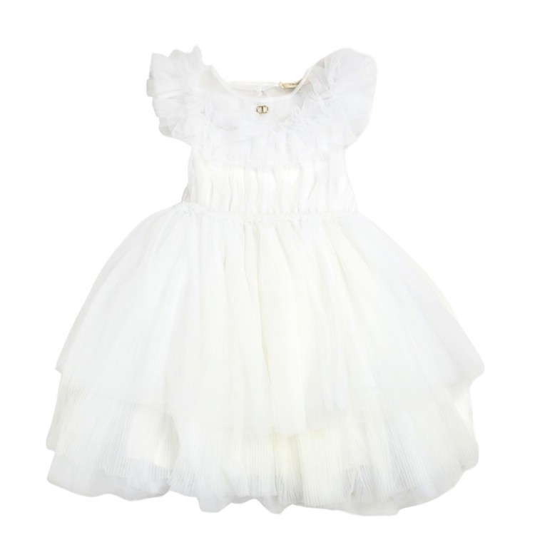 TWIN-SET Abito bianco bambina