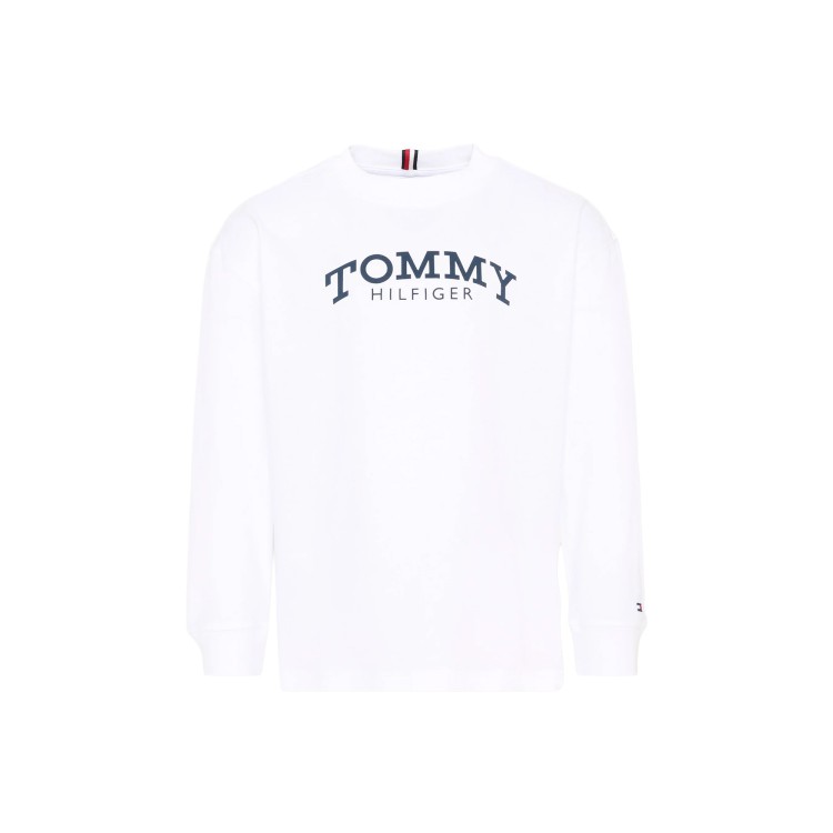 TOMMY HILFIGER T-shirt bianca a maniche lunghe bambino