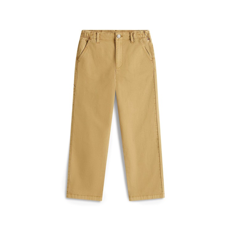TOMMY HILFIGER Pantaloni beige in cotone bambino
