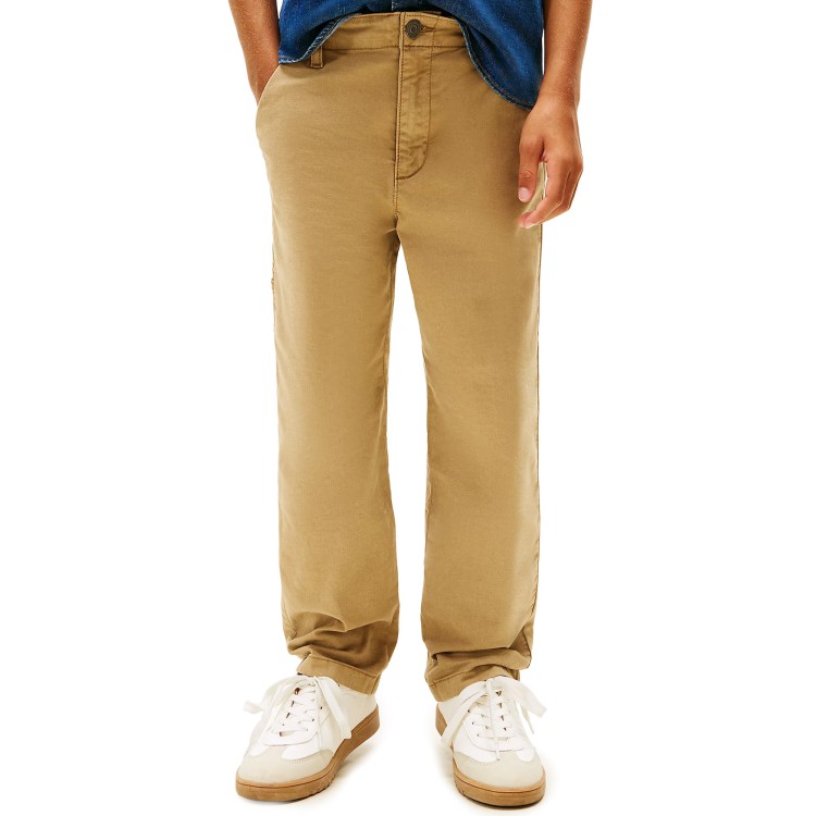 TOMMY HILFIGER Pantaloni beige in cotone bambino