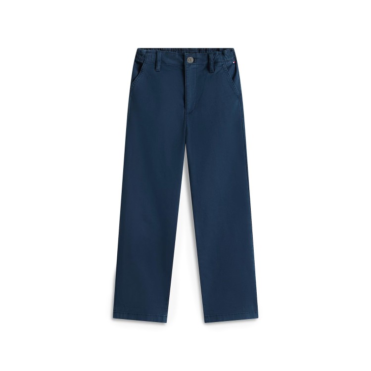 TOMMY HILFIGER Pantaloni blu navy in cotone bambino
