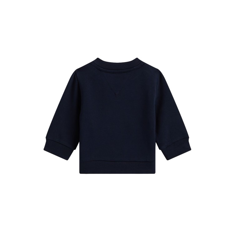 TOMMY HILFIGER Felpa blu navy con bandierina neonato