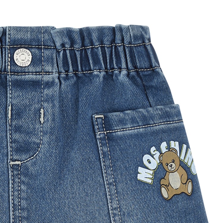 MOSCHINO Gonna in denim con Teddy Bear neonata