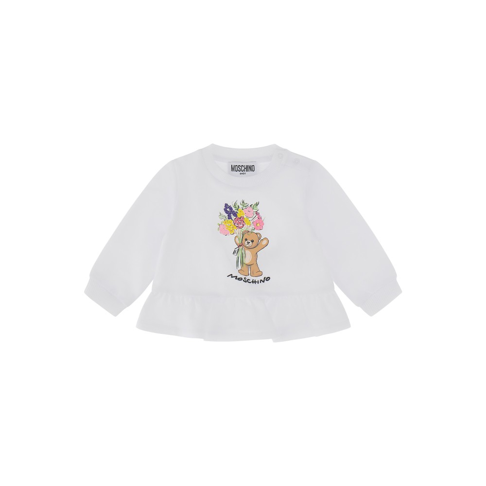 MOSCHINO Felpa bianca Teddy...