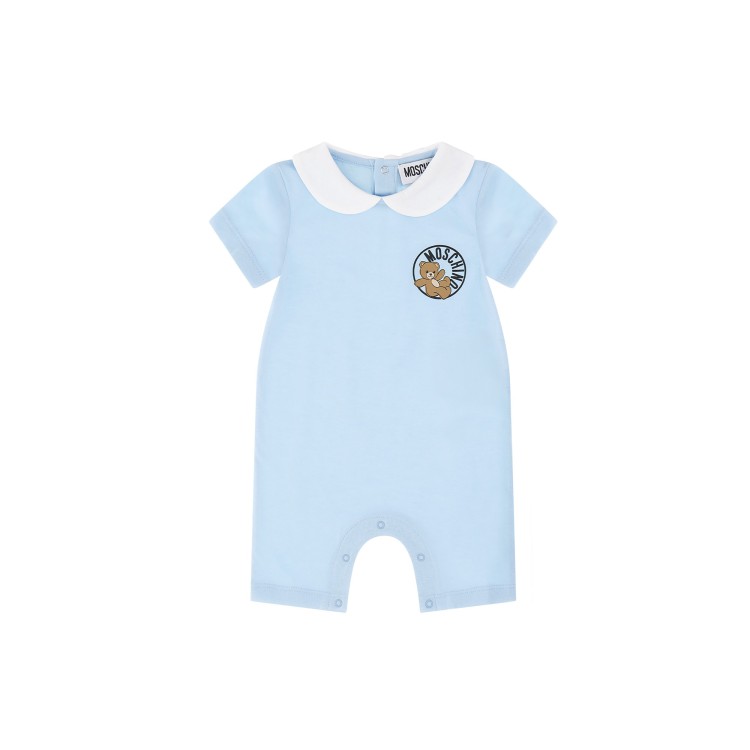 MOSCHINO Pagliaccetto celeste Teddy Bear neonato