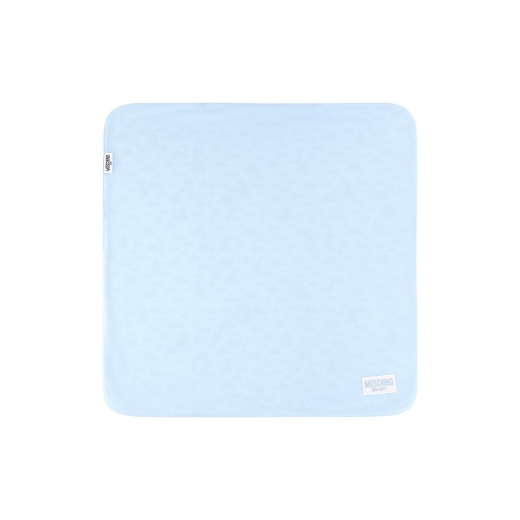 MOSCHINO Coperta celeste nuvolette Teddy Bear neonato