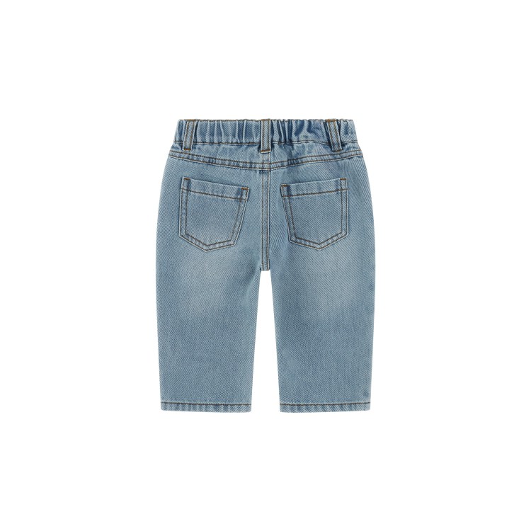 MOSCHINO Jeans elasticizzato con patch Teddy neonati
