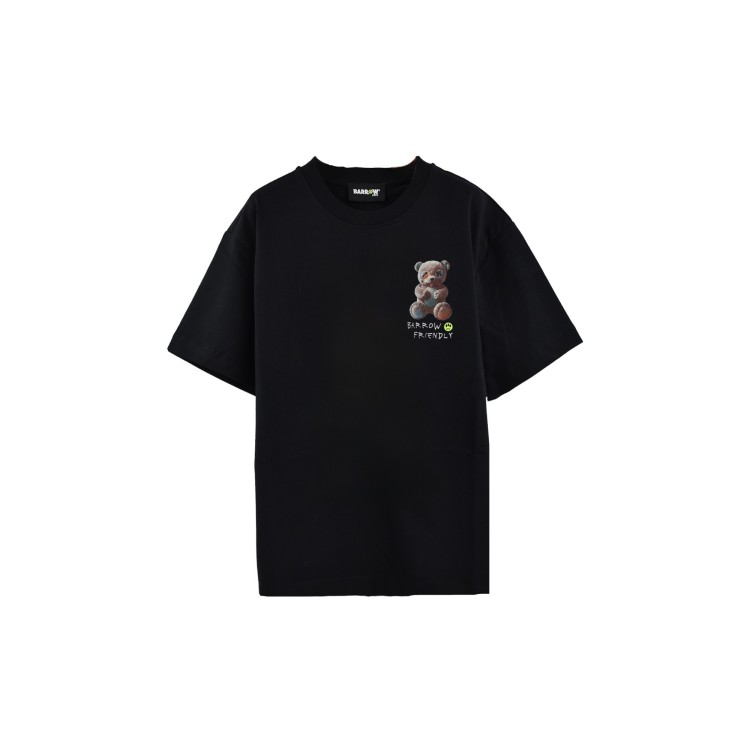 BARROW T-shirt nera con stampa Barrow friendly bambini