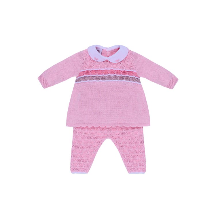 MARLU' Completo due pezzi rosa neonata