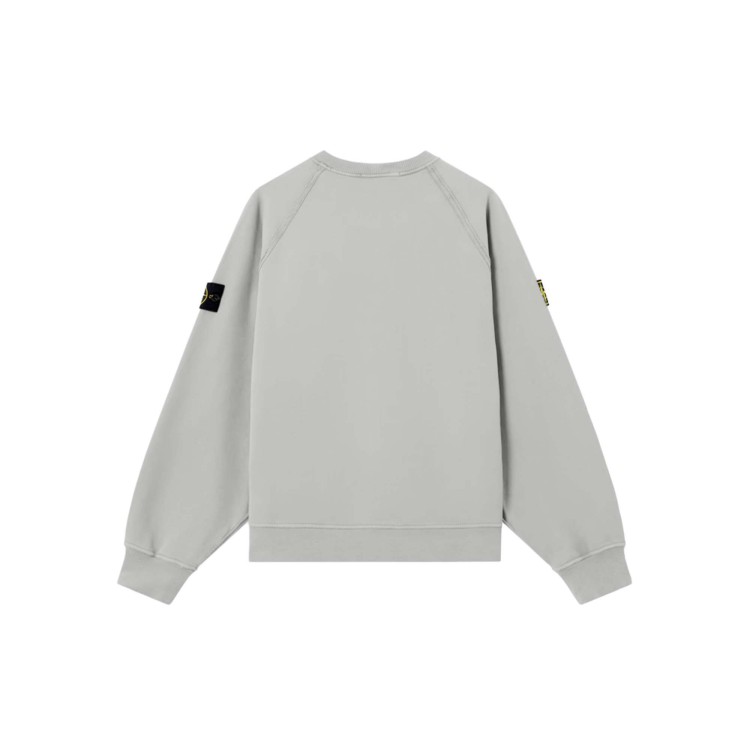 STONE ISLAND Felpa grigio perla girocollo bambini
