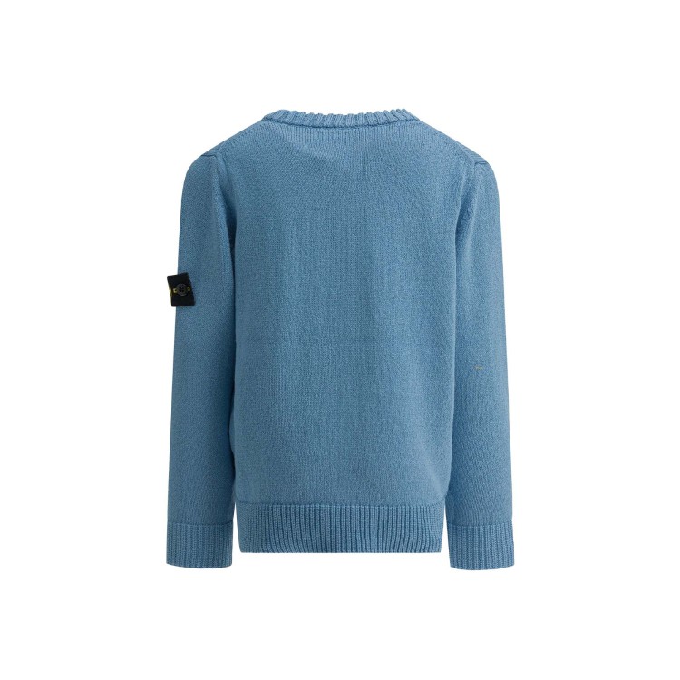 STONE ISLAND Maglia azzurra girocollo bambini