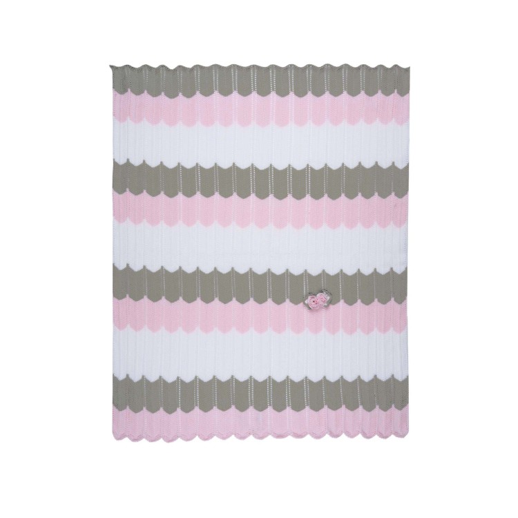 MARLU' Copertina verde, rosa e bianca a righe neonata