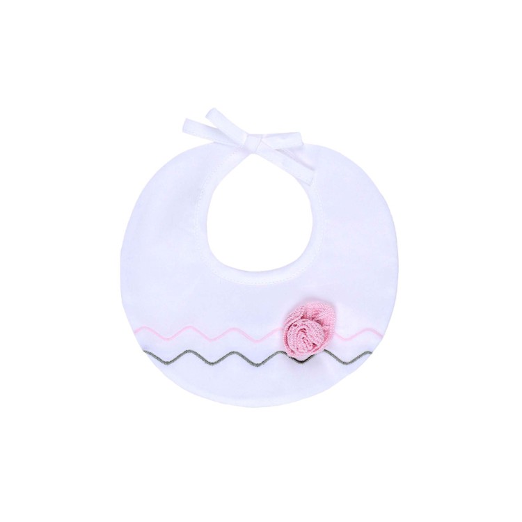 MARLU' Bavetta bianca con rosellina neonata