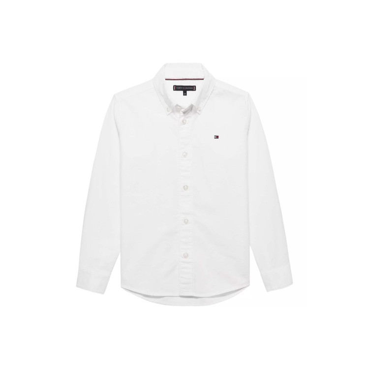 TOMMY HILFIGER Camicia bianca con bandierina bambino