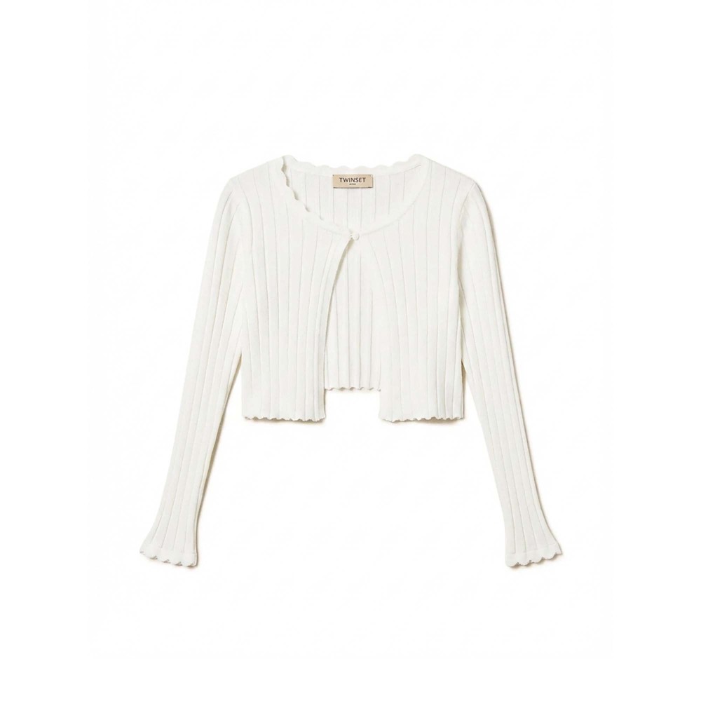 TWIN-SET Cardigan bianco in...