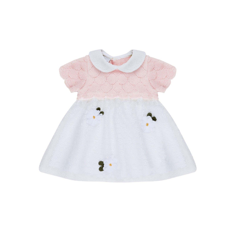 MARLU' Abito bianco e rosa...