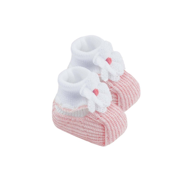 MARLU' Scarpine rosa con margherite neonata