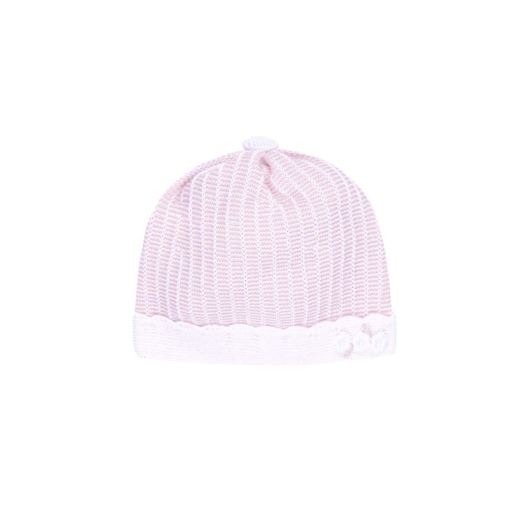 MARLU' Cappellino rosa con fiorellini neonata