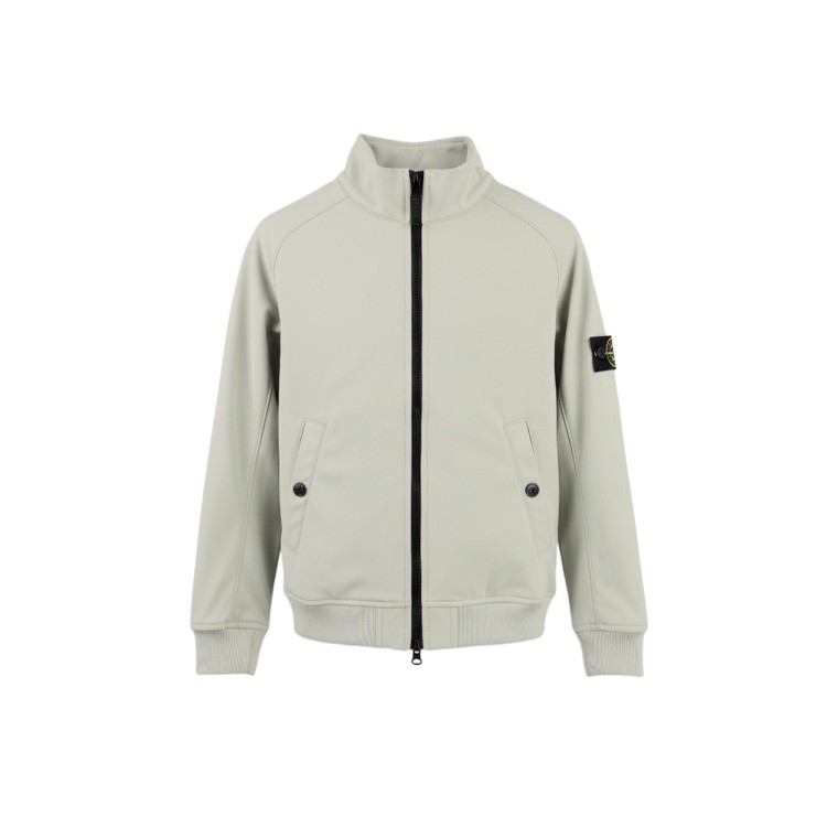 STONE ISLAND Giubbotto grigio con zip bambini