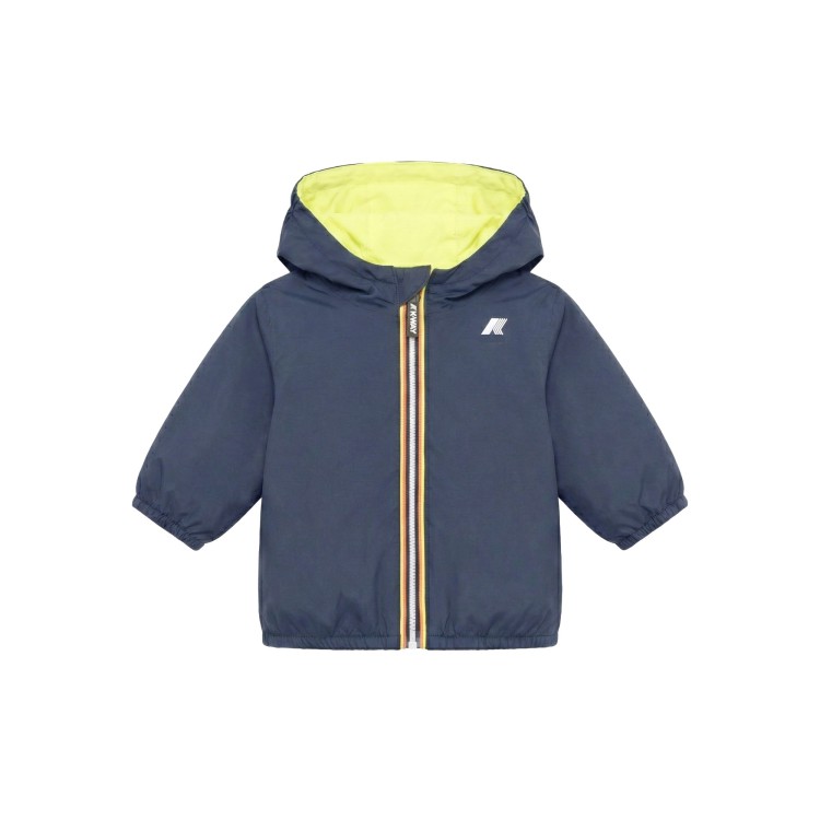 K-WAY Giubbotto verde lime reversibile neonato