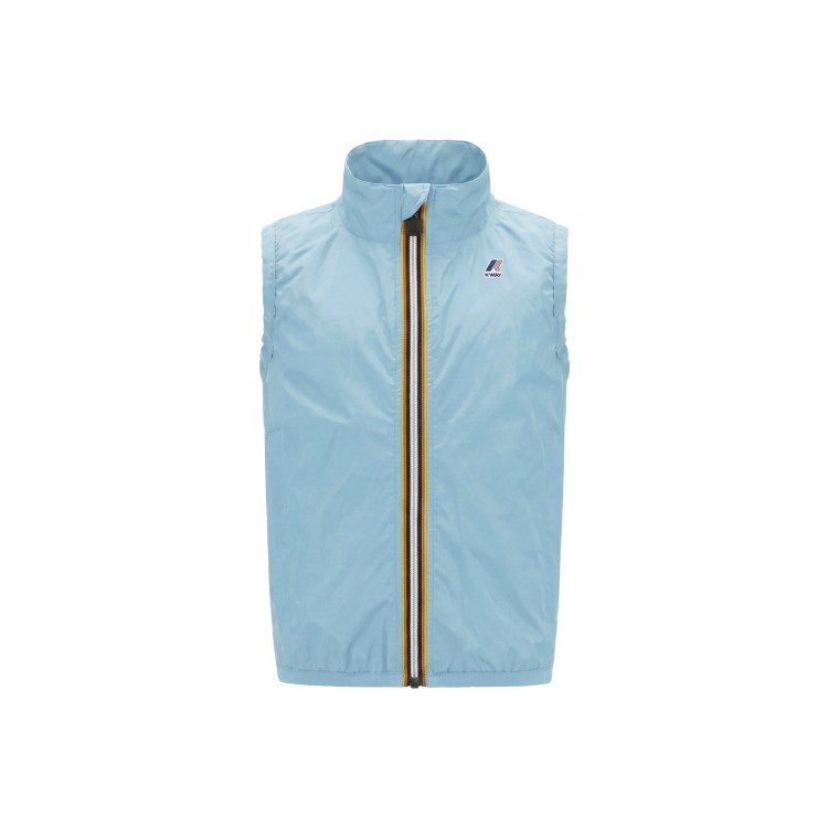 K-WAY Gilet celeste impermeabile bambino