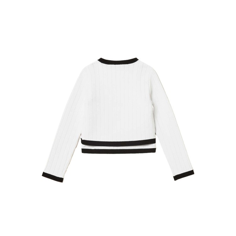TWIN-SET Twin-set a coste bianco e nero bambina