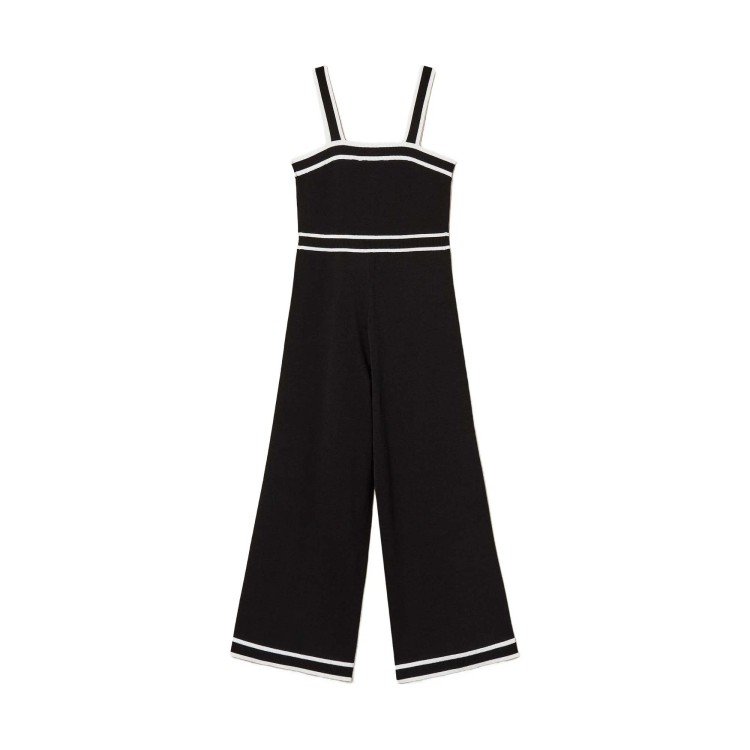 TWIN-SET Tuta nera in maglia bambina