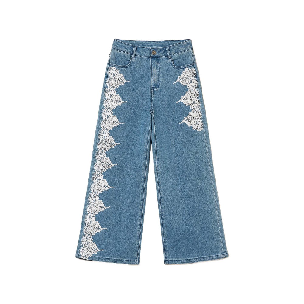 TWIN-SET Jeans wide leg con...