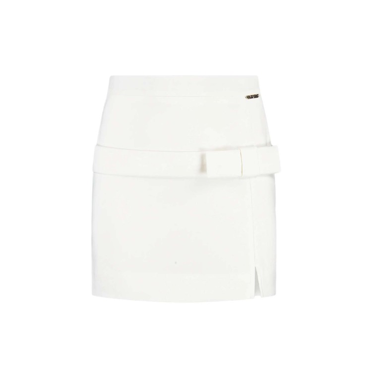 TWIN-SET Gonna bianca in crêpe con fiocco bambina