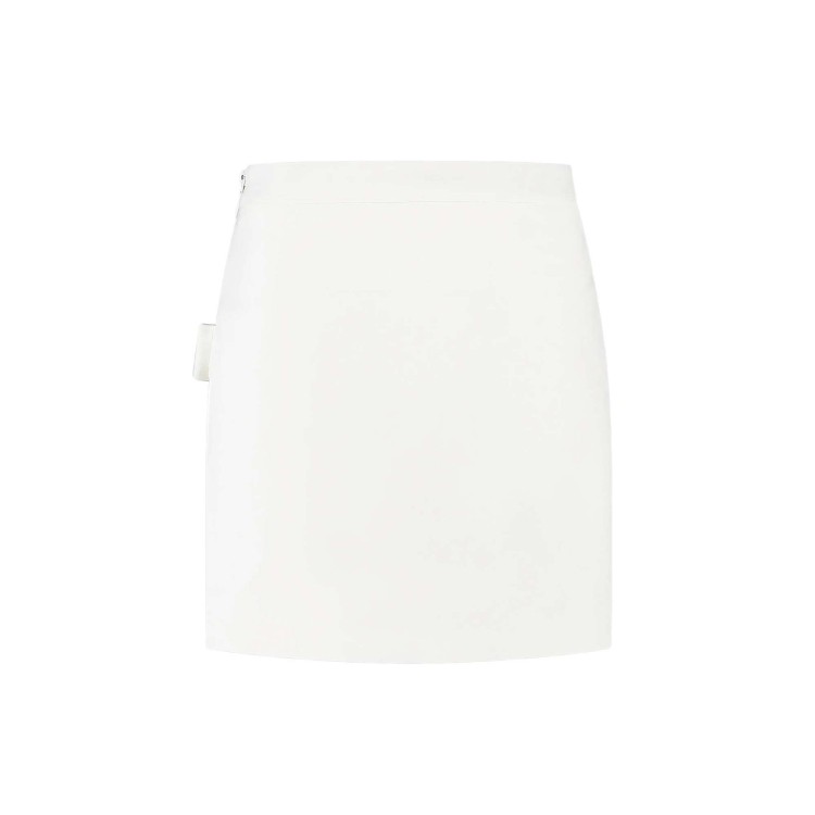 TWIN-SET Gonna bianca in crêpe con fiocco bambina