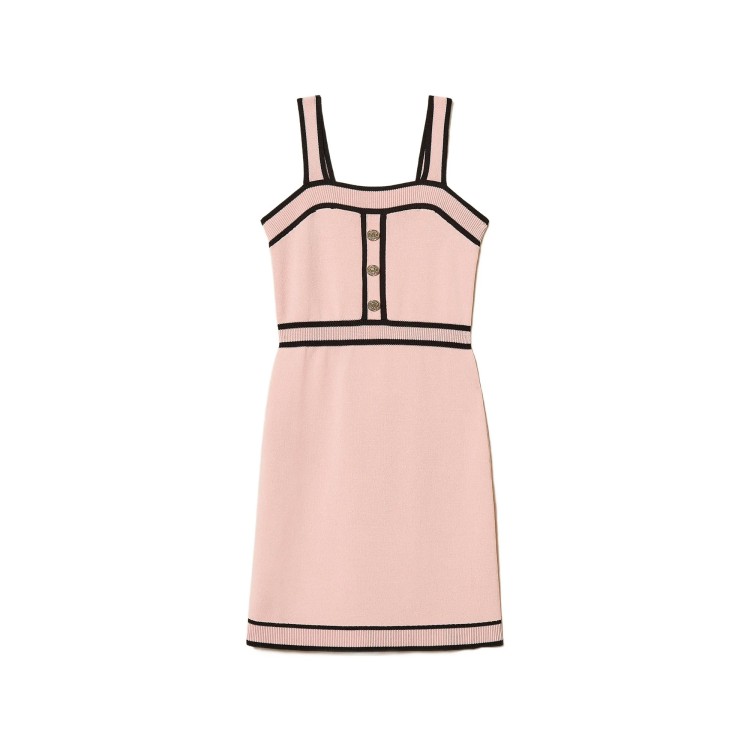 TWIN-SET Abito rosa in maglia bambina