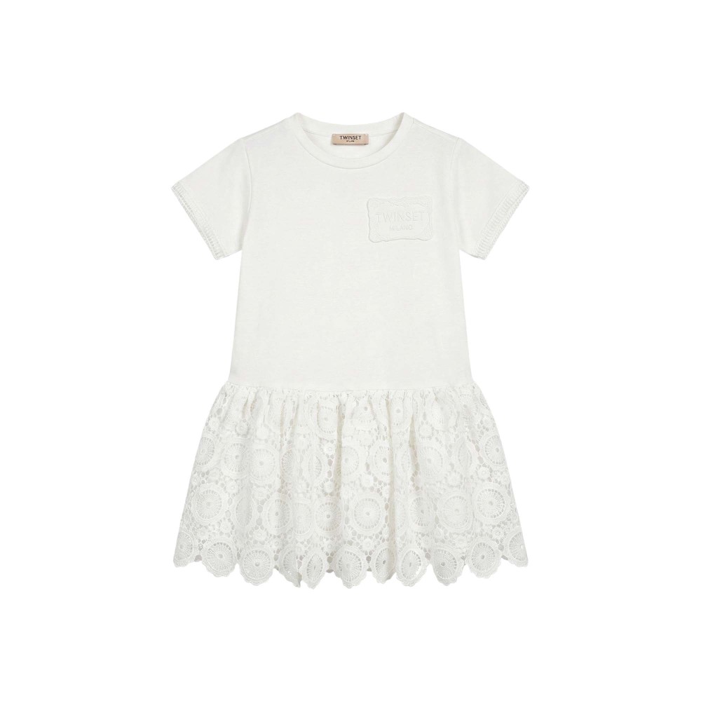 TWIN-SET Abito bianco con...