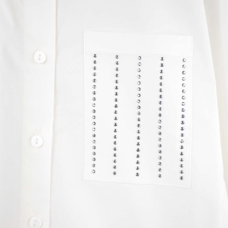 TWIN-SET Camicia bianca con borchie bambina