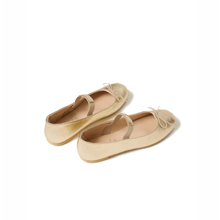 TWIN-SET Ballerine dorate Mary Jane bambina