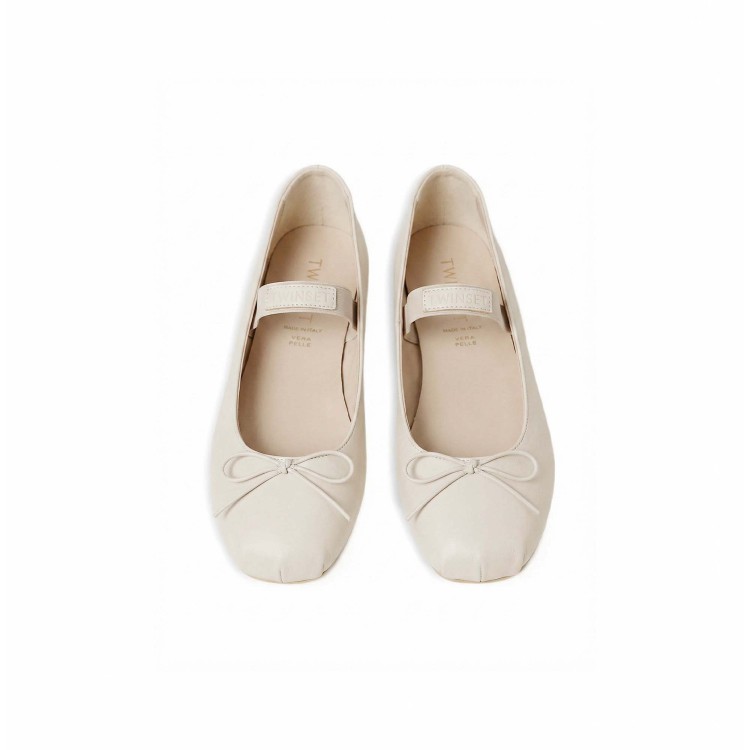 TWIN-SET Ballerine latte Mary Jane bambina