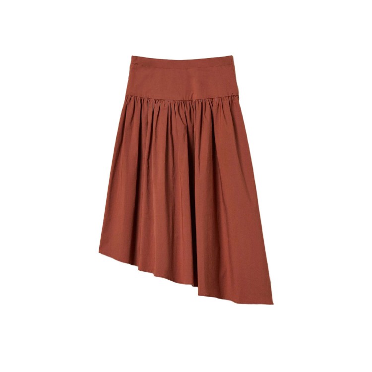 TWIN-SET Gonna marrone asimmetrica bambina