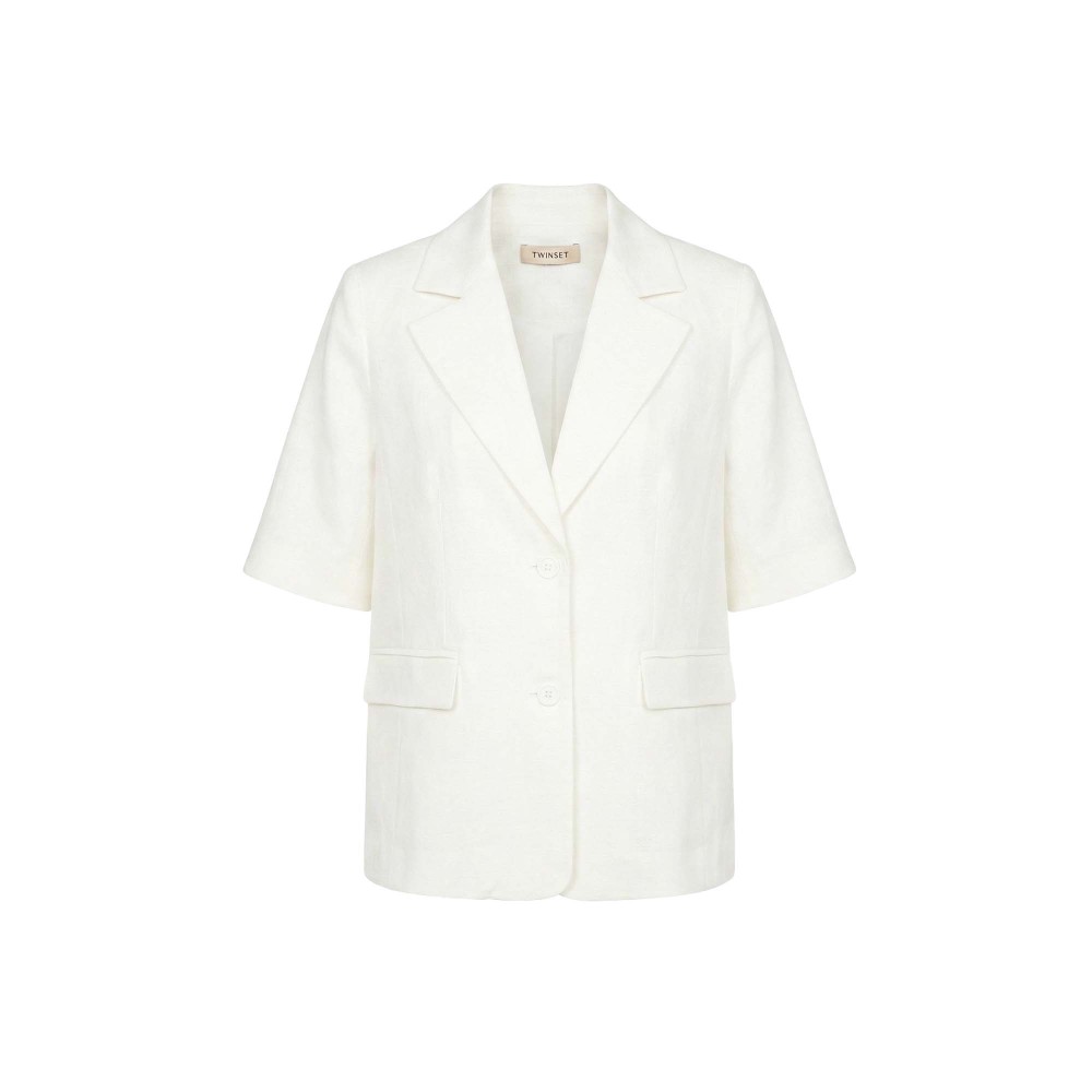 TWIN-SET Blazer bianco in...